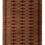 Kohband – Hand Knotted Wool Rug in Brown/Maroon
