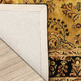 Raabta - Hand Tufted Wool Rug In Golden Yellow/Navy Blue