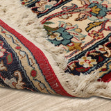 Meher Chakra - Hand Knotted Silk Rug In Ribbon Red/Ivory