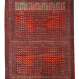 Ruh Miraj – Hand Knotted Wool Rug in Rust/Black