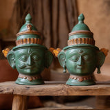 Dwara Mukha Pair – Sculpture in Brass