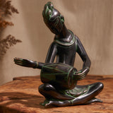 Tribal Musician – Sculpture in Brass