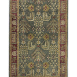 Zariyah Bloom – Hand Tufted Wool Rug in Sage Green/Maroon