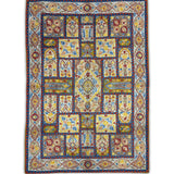 Parandaz – Chain Stitch Embroidery Cotton Rug in Cream/Red
