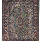 Samreen – Hand Knotted Wool Rug in Sage Green/Brown