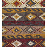 Amber Traverse – Hand Woven Jute Rug in Mustard Yellow/Maroon