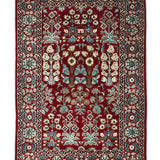 Zamurrud – Hand Knotted Wool Rug in Ribbon Red/Ivory