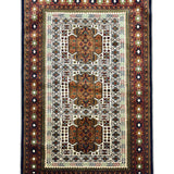 Selcuk – Hand Knotted Wool Rug in Cream/Mustard