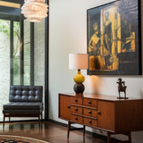 Roshni - Hand Knotted Silk Rug In  Navy Blue/ cream