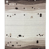 Dhara Rekha – Hand Woven Wool Rug in Taupe/Cream
