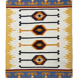 Neel Aangan – Hand Woven Wool Rug in Ivory/Mustard
