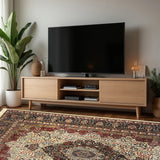 Zahra Mahal – Hand Knotted Wool Rug in Ivory/Brown