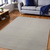 Ahaan Loom – Hand Woven Wool Rug in Stone Grey/Ivory