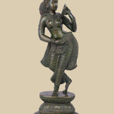 Lady with Mirror – Sculpture in Brass