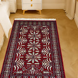 Daryush – Hand Knotted Wool Rug in Sangria Maroon/Cream
