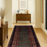 Khoruzi – Hand Knotted Wool Rug in Black/Brown