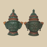 Dwara Mukha Pair – Sculpture in Brass
