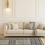 Isparta – Hand Knotted Wool Rug in Cream/Black