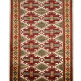 Afras – Hand Knotted Wool Rug in Rust/Cream