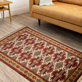 Afras – Hand Knotted Wool Rug in Rust/Cream