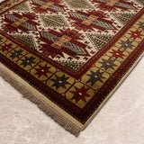 Afras – Hand Knotted Wool Rug in Rust/Cream