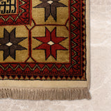Afras – Hand Knotted Wool Rug in Rust/Cream