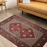 Yasmani Blossom – Hand Knotted Wool Rug in Sangria Maroon/Cream