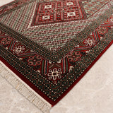Yasmani Blossom – Hand Knotted Wool Rug in Sangria Maroon/Cream