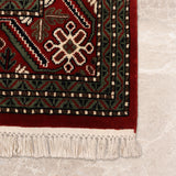 Yasmani Blossom – Hand Knotted Wool Rug in Sangria Maroon/Cream
