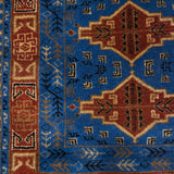 Sheesh Mahal – Hand Knotted Wool Rug in Prussian Blue/Brown