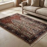 Khosrow – Hand Knotted Wool Rug in Rust/Cream
