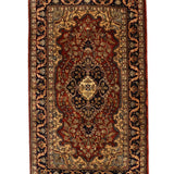 Rudshan – Hand Knotted Wool Rug in Rust/Navy Blue