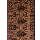Behrouz Mahi – Hand Knotted Wool Rug in Navy Blue/Rust