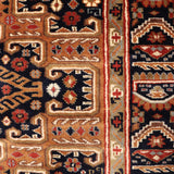 Behrouz Mahi – Hand Knotted Wool Rug in Navy Blue/Rust