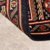 Behrouz Mahi – Hand Knotted Wool Rug in Navy Blue/Rust