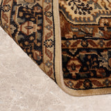 Roshangul – Hand Knotted Wool Rug in Gold Rust/Cream