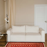 Azhdar – Hand Knotted Wool Rug in Ribbon Red
