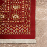 Azhdar – Hand Knotted Wool Rug in Ribbon Red