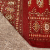 Azhdar – Hand Knotted Wool Rug in Ribbon Red