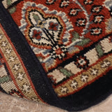 Turanbaz – Hand Knotted Wool Rug in Navy Blue/Rust