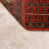 Ghazali – Hand Knotted Wool Rug in Rust/Brown