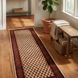 Sufiyana – Hand Knotted Wool Rug in Cream/Brown