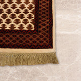 Sufiyana – Hand Knotted Wool Rug in Cream/Brown