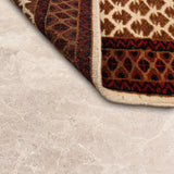 Sufiyana – Hand Knotted Wool Rug in Cream/Brown