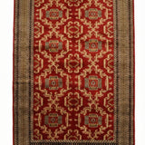 Zarina Koshur – Hand Knotted Wool Rug in Maroon/Mushroom