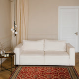 Zarina Koshur – Hand Knotted Wool Rug in Maroon/Mushroom