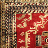 Zarina Koshur – Hand Knotted Wool Rug in Maroon/Mushroom