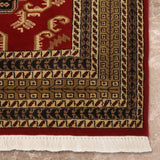 Zarina Koshur – Hand Knotted Wool Rug in Maroon/Mushroom