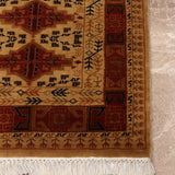 Gul-e-Wustaana – Hand Knotted Wool Rug in Rust/Brown