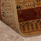 Gul-e-Wustaana – Hand Knotted Wool Rug in Rust/Brown
